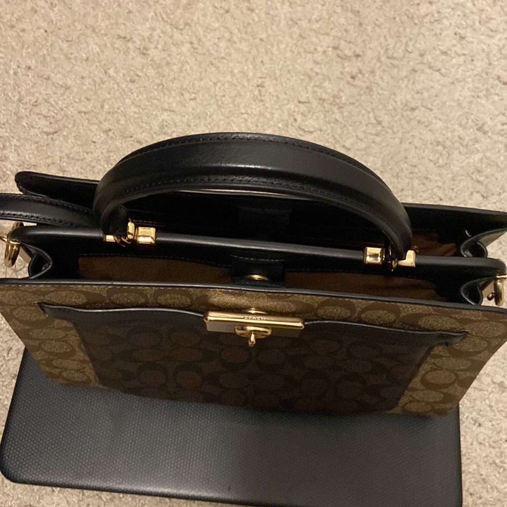 Coach brown and cream bag - Picture 3 of 5